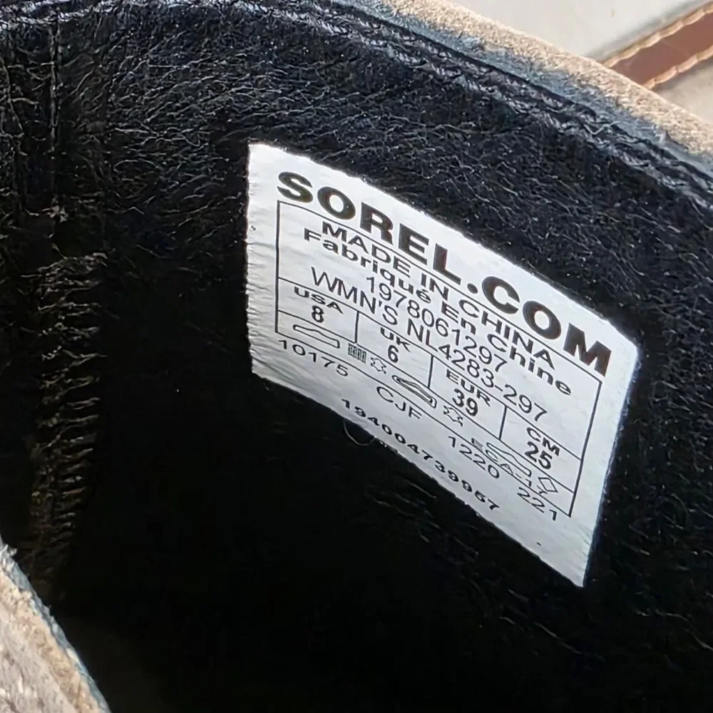 Sorel Joan Uptown Zip Booties Size 8